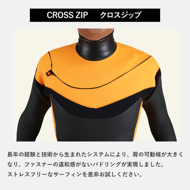 ウェットスーツ セミドライ 5mm 3mm 最新モデル クロスジップ