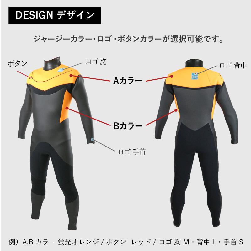 ウェットスーツ セミドライ 5mm 3mm 最新モデル クロスジップ 日本製
