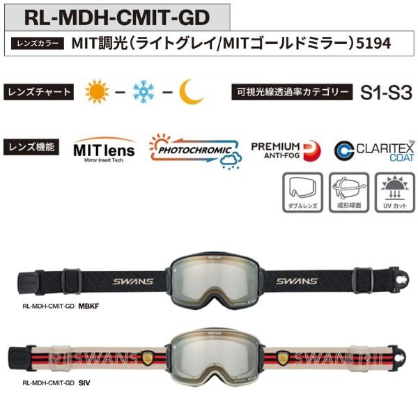 SWANS（スワンズ） スキーゴーグル 調光レンズ RIDGELINE RL-MDH-CMIT