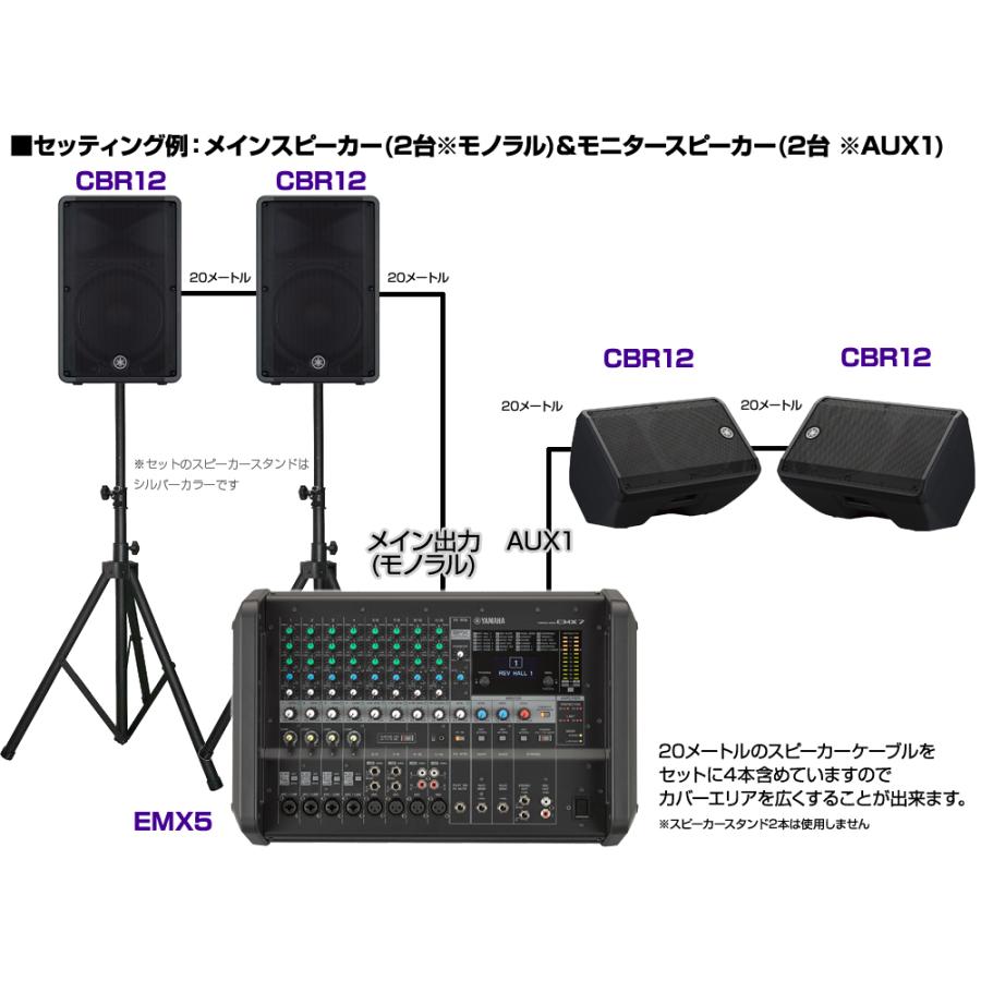 YAMAHA（ヤマハ） スピーカー4台 EMX4SPライブセット512S ◇ 500W+500W