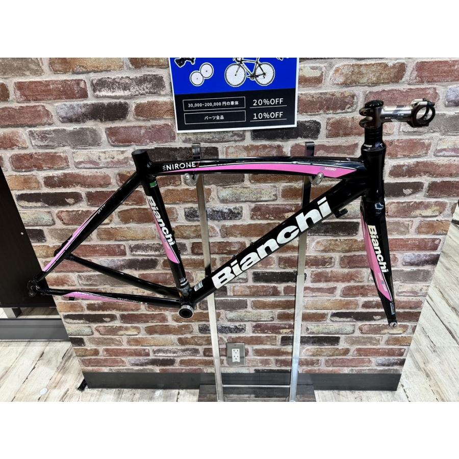 ビアンキ BIANCHI 【ジャンク】VIANIRONE 7 フレームセット 黒・ピンク