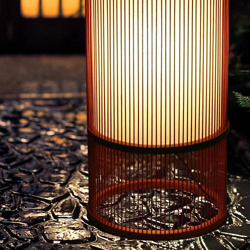 駿河竹千筋細工 行燈 行灯 筒型（小） 静岡県伝統工芸品 杉山雅泰 作