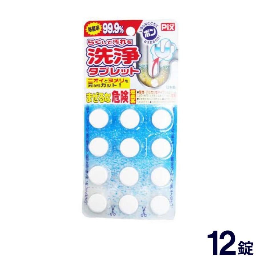 ライオンケミカル 洗浄 ピクス 楽して汚れ タブレット 12錠 : わごん