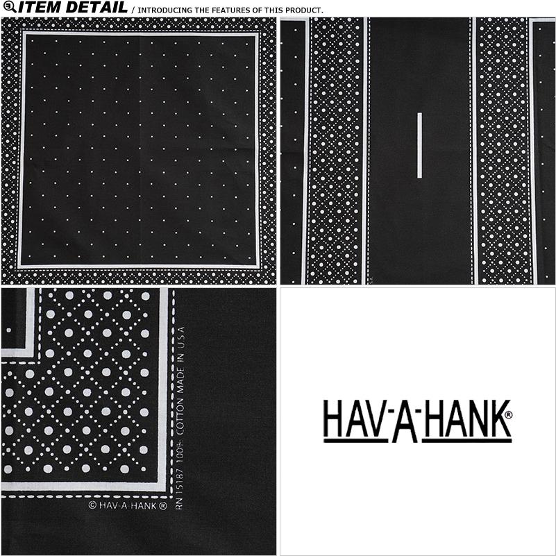 HAV-A-HANK（ハバハンク） 15713900 MADE IN U.S.A. DOTS BANDANNA