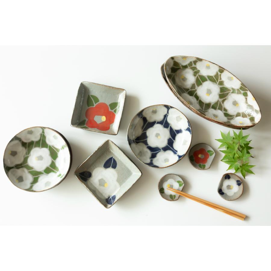 丹波焼 プレート 末晴窯 西端春奈 作 椿づくし 楕円皿 パスタ カレー皿