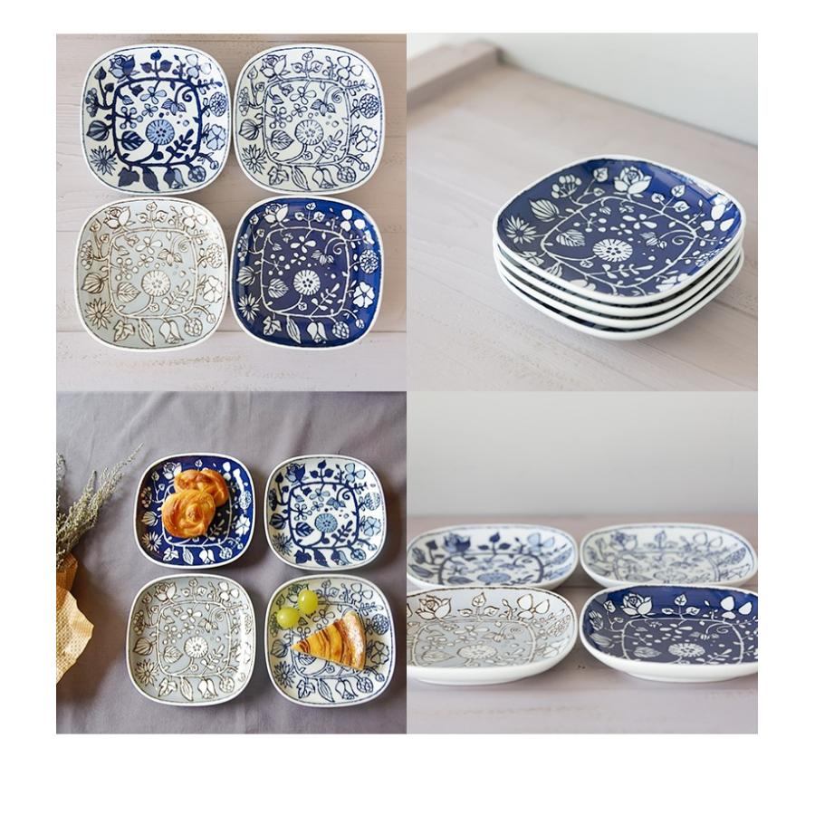 波佐見焼 和山窯 お皿】フラワーパレード 取り皿 プレート 小 ケーキ皿