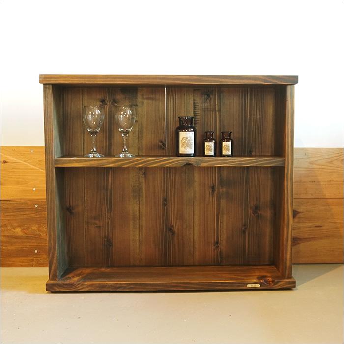 古材 オープンシェルフ 木製 ラック 棚 収納棚 和風 飾り棚 天然木 2段