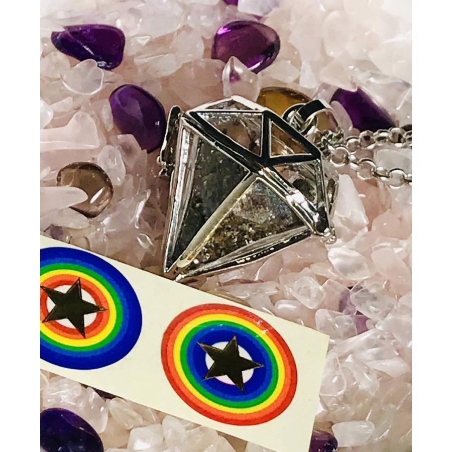 ギベオン隕石 ギベオン 隕石 粉 六芒星 ペンダント 宇宙シール 宇宙