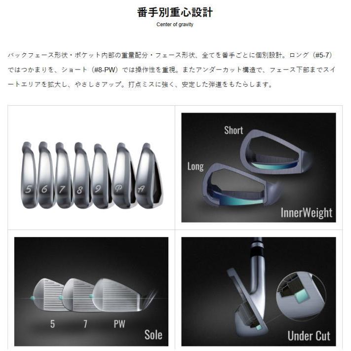 GINNICOジニコ PC IRON PCアイアン 6-P (5本セット) ヘッド単体+