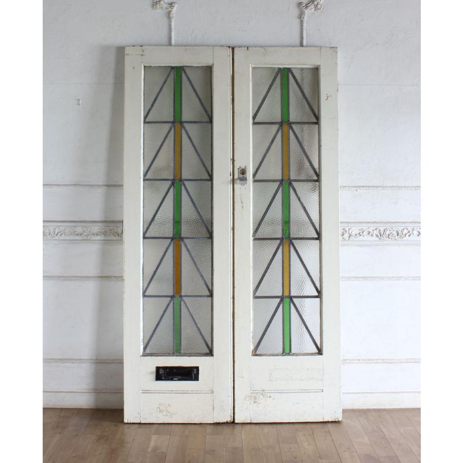 ドア ガラスドア ステンドドア ステンドグラス アンティーク イギリス