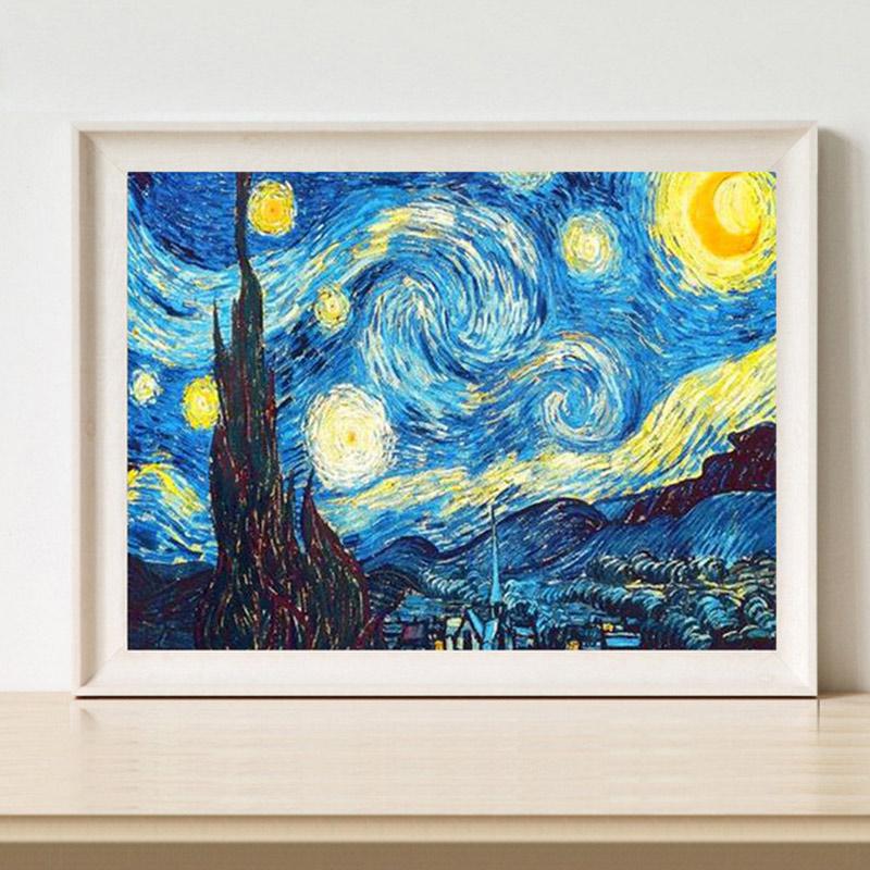 ダイヤモンドアート ビーズ絵画 5D刺繍 星月夜 ゴッホ 人気 名作 DIY