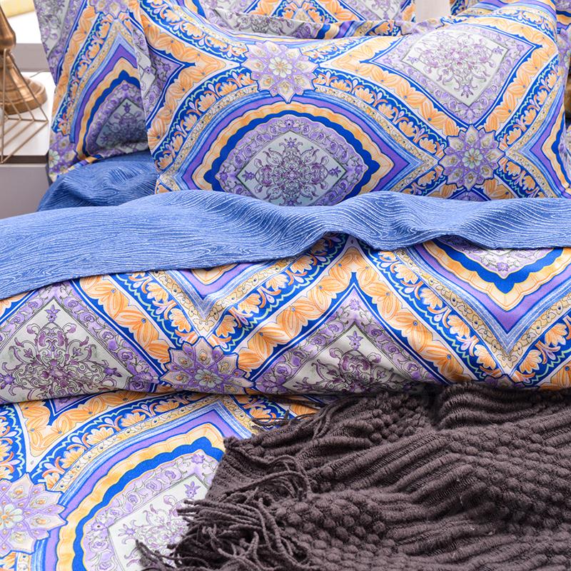 ダブルサイズ ベッド 布団カバー フラットシーツ 枕カバー 4点セット