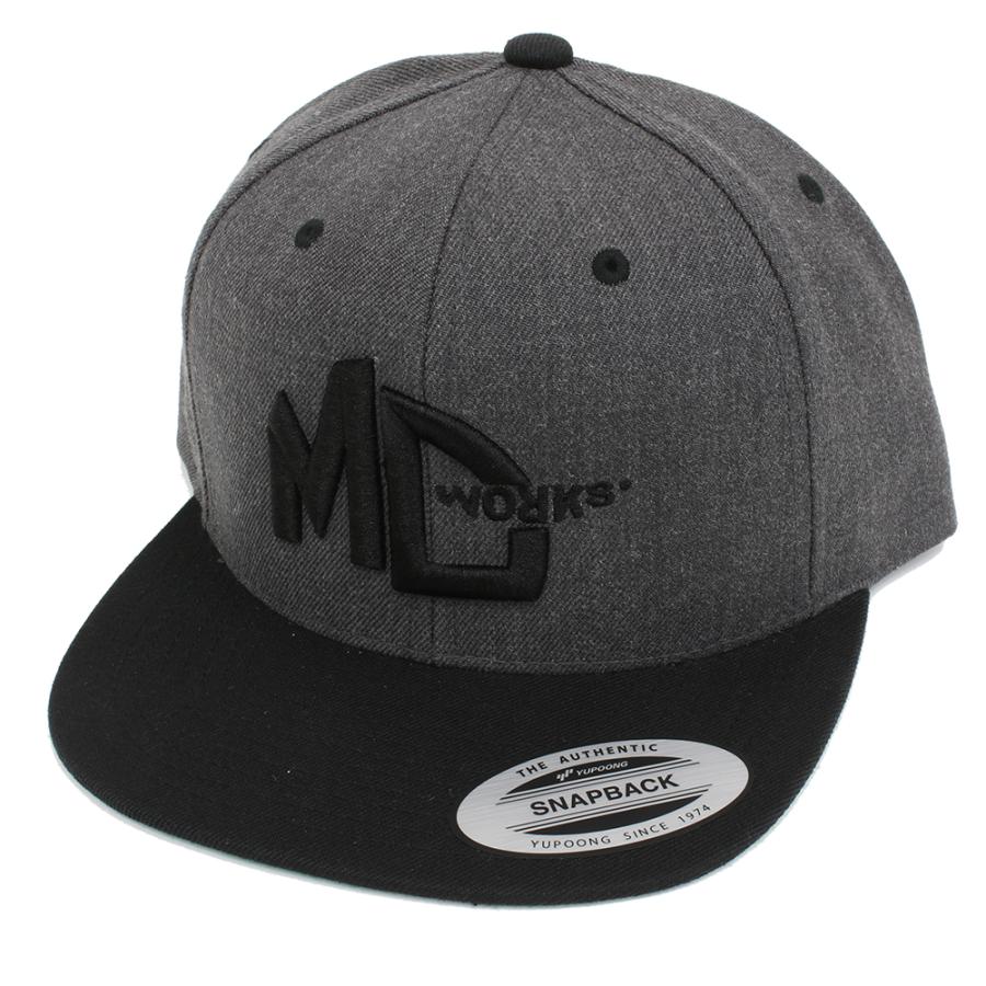 MC Works'（MCワークス） フラットバイザーキャップ【グレー×ブラック