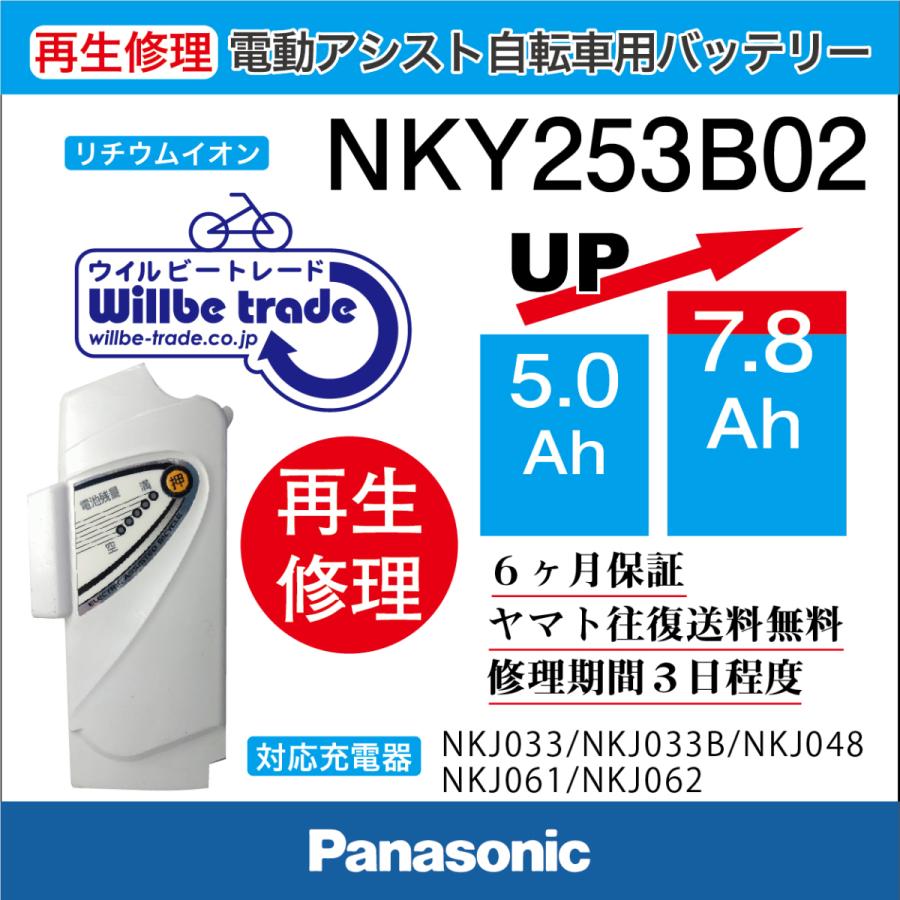 Panasonic（パナソニック） 電動自転車 バッテリー NKY253B02(5.0→7.8