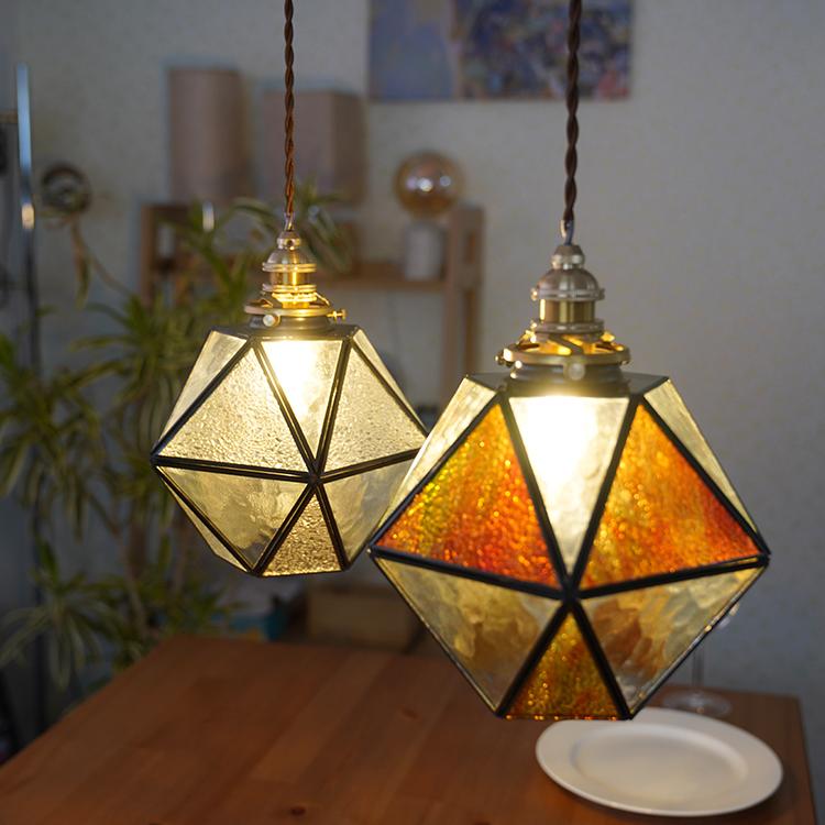 ペンダントライト ステンドグラス 引掛けシーリング 1灯 E17 照明器具