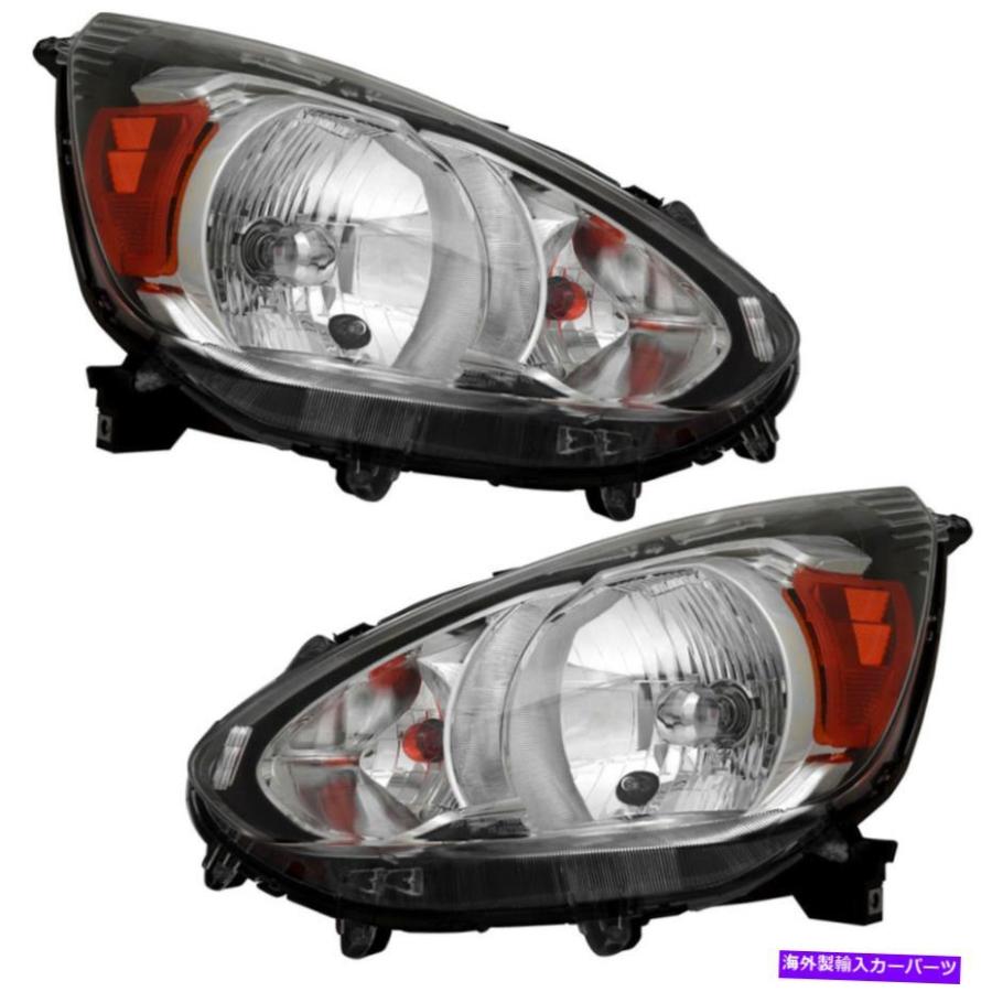 USヘッドライト ハロゲンヘッドライトヘッドライトアセンブリ14-18三菱