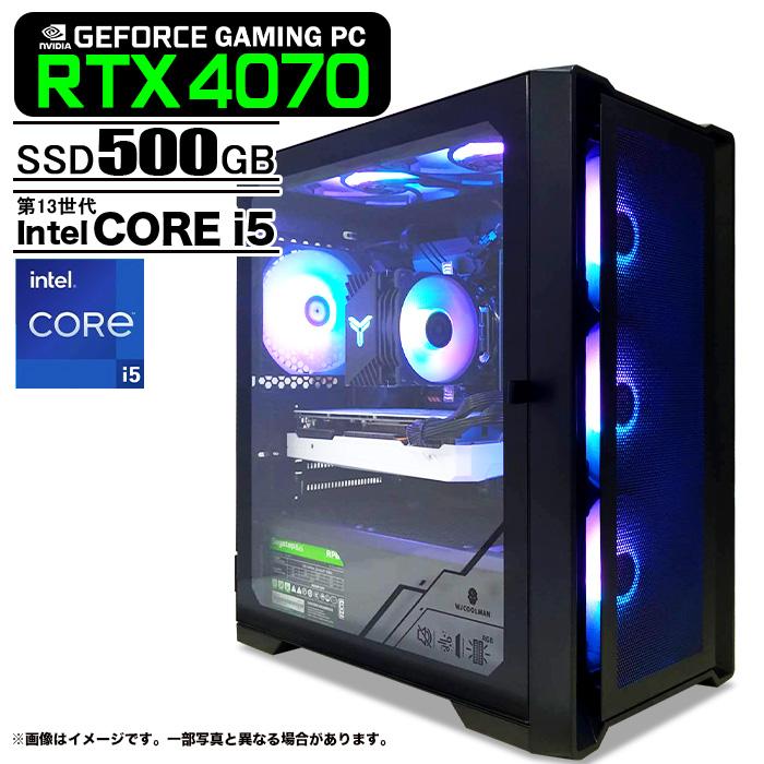 PASOUL ゲーミングPC ブラック メッシュ GeForce RTX4070 第13世代