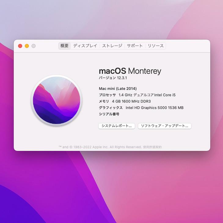 Mac mini Apple MGEM2J/A A1347 Late 2014 小型デスク 選べるOS