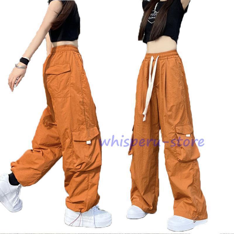 カーゴパンツ オレンジ レディース ボトムス ワイドパンツ ダンス