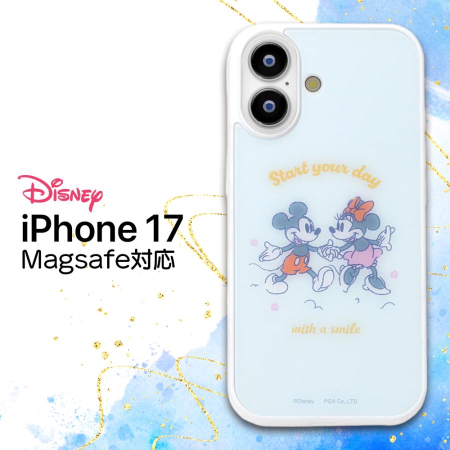 iPhone 17 ケース ディズニー MagSafe対応 クリア 耐衝撃 ミッキー