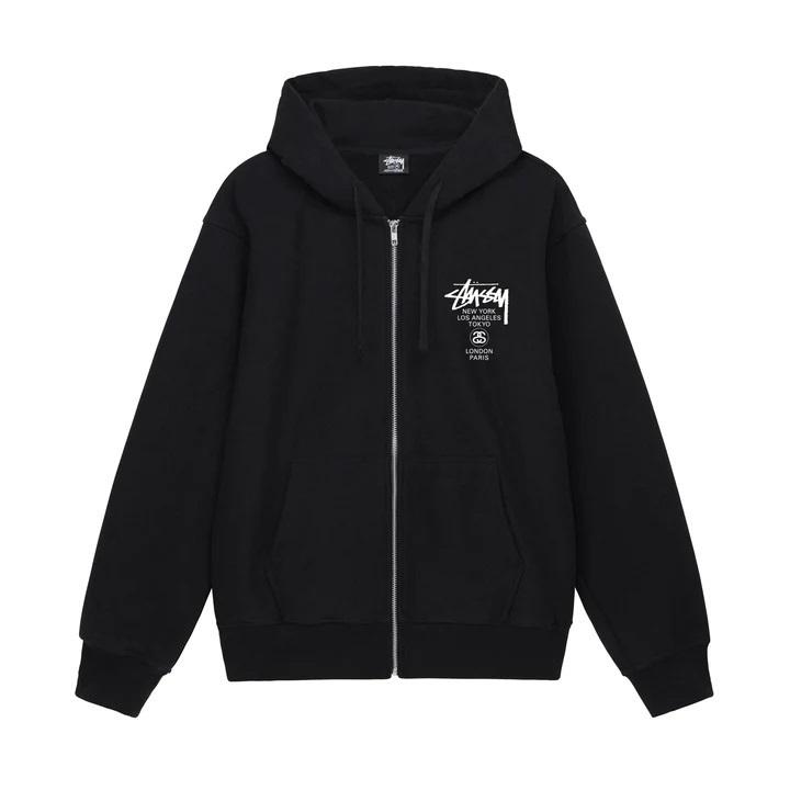 STUSSY（ステューシー） WORLD TOUR ZIP HOOD 3973514[full zip hooded