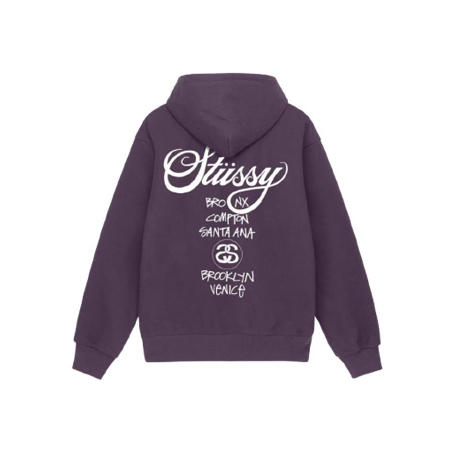 STUSSY（ステューシー） WORLD TOUR ZIP HOOD 3973514[full zip hooded