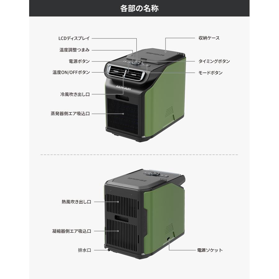 EENOUR EENOUR 3.0 スポットクーラー 除湿機 1.758kW/6000BTU