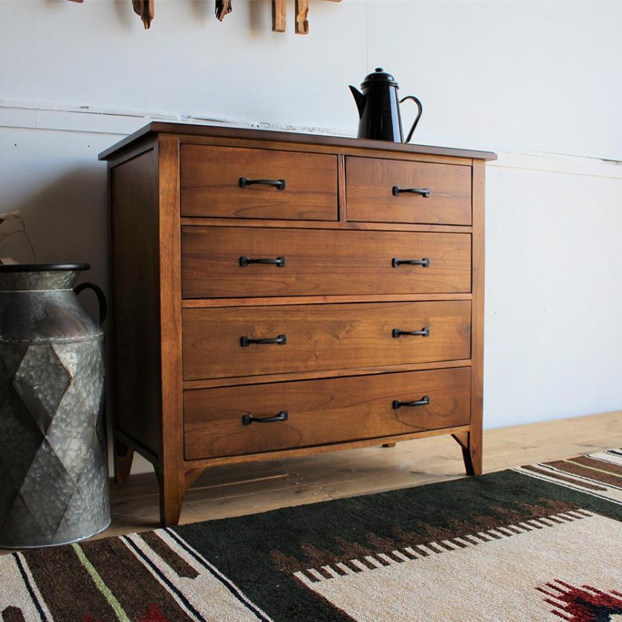 チェスト 天然木 箪笥 洋服 アンティーク 幅80 奥行40 高さ75 木製