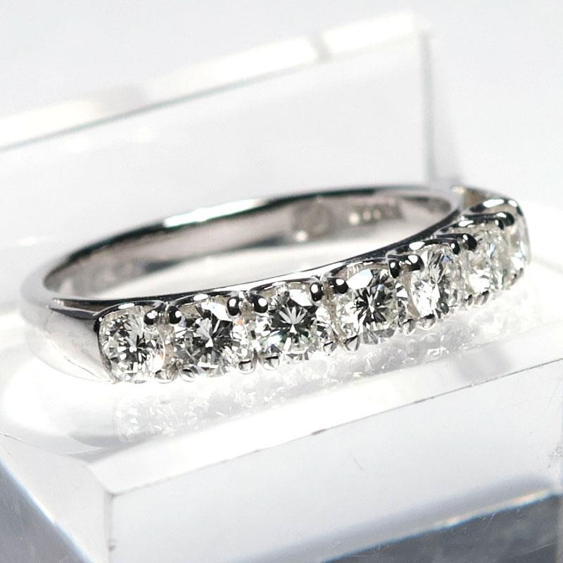 指輪 プラチナダイヤモンドリング0.72ct一文字タイプ PT900 指輪サイズ
