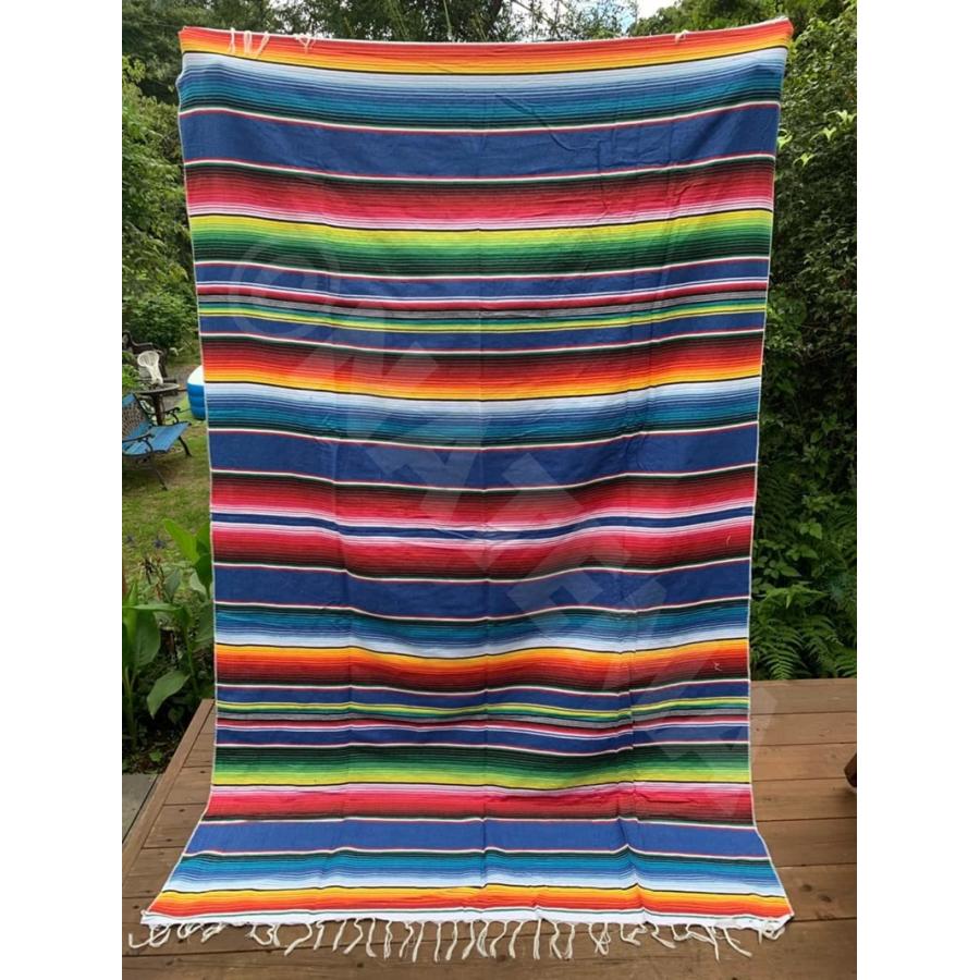 メキシカンラグ カラフル 150cmX215cm 大判 大きいサイズ 年中使用