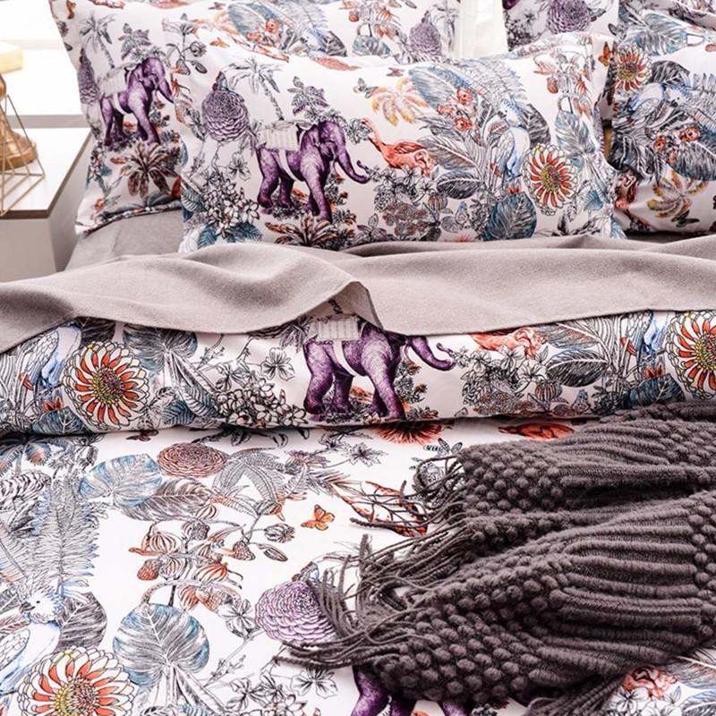 ダブルサイズ シーツセット 布団カバー4点セット 枕カバー セット 花柄