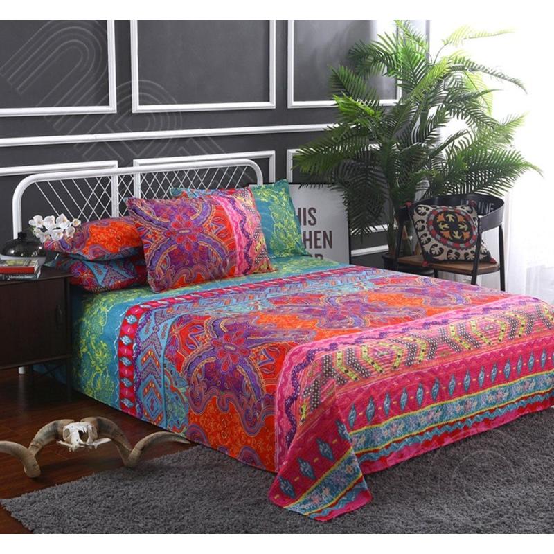 ダブル サイズ ベッド 布団カバーセット シーツ 枕カバー2枚 四点 4点