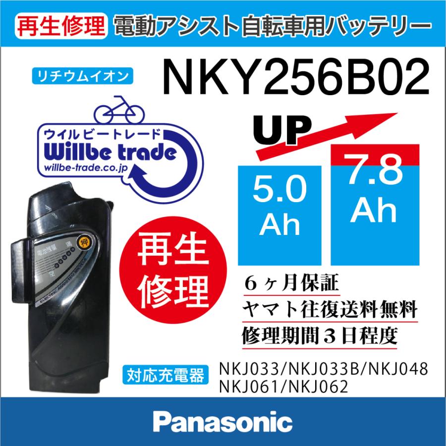 Panasonic（パナソニック） 電動自転車 バッテリー NKY256B0(5.0→7.8