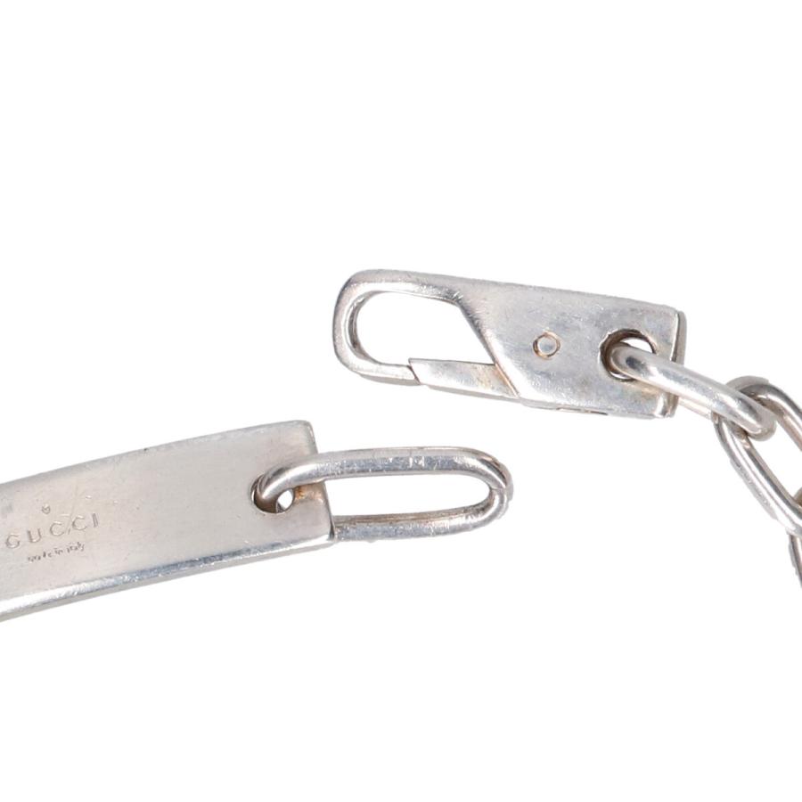 GUCCI（グッチ） ロゴプレート チェーンブレスレット 925刻印 シルバー