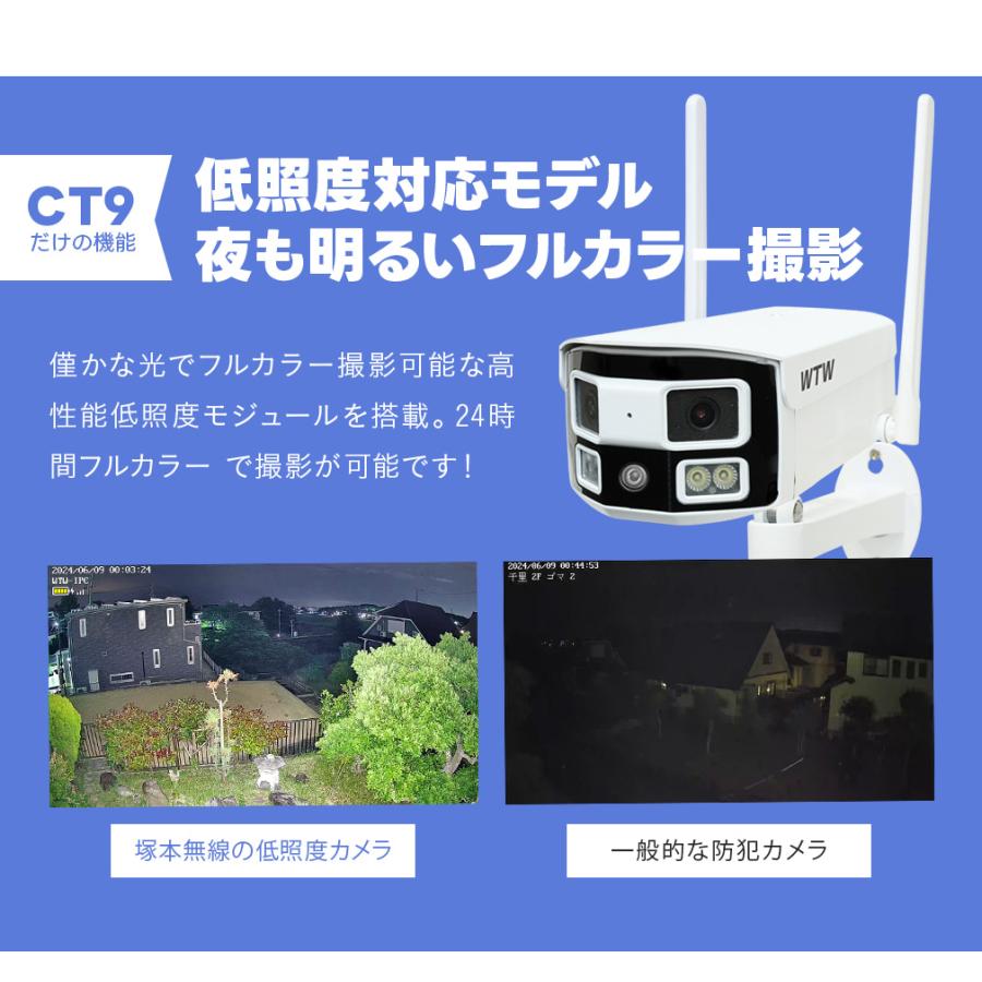 WTW 塚本無線 防犯カメラ 屋外 ワイヤレス 最新AI 監視カメラ wifi