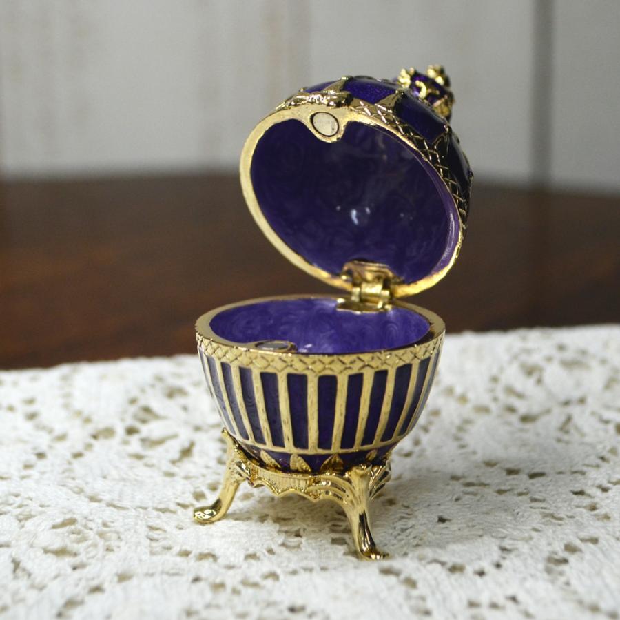 インペリアルイースターエッグ パープル 小物入れ 置物 インテリア