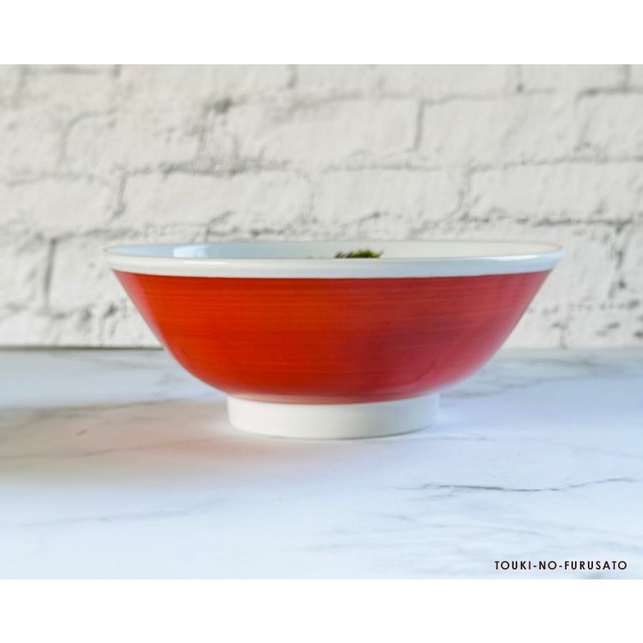 ラーメン丼 ラーメン鉢 赤巻三ツ竜6.8高台丼 どんぶり ラーメン皿