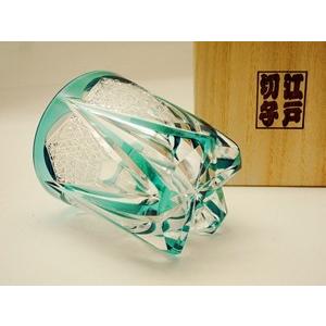 TR010EG瀧澤硝子工芸 江戸切子伝統工芸士 瀧澤利夫作 江戸切子 五芒星
