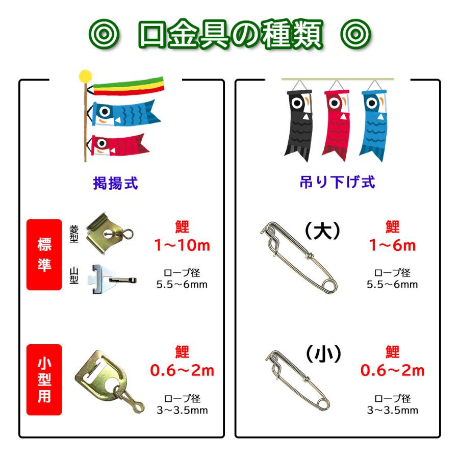 こいのぼり口金具（山型・大） 1〜10m鯉用 2個セット [CP15] : 人形の