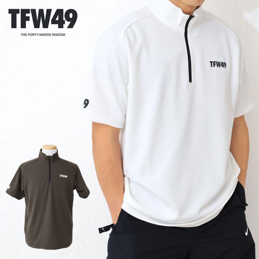 TFW49 TFW49 MOCK NECK HALF ZIP モックネック ハーフジップ 半袖