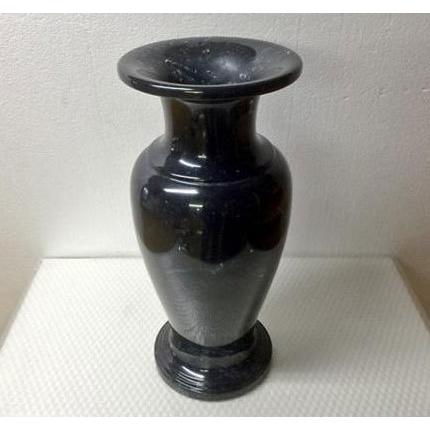 送料無料 ◇ 工芸品 大理石 黒大理石 花瓶 ◇直径200×高さ460mm : 日本
