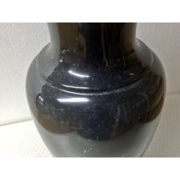 送料無料 ◇ 工芸品 大理石 黒大理石 花瓶 ◇直径200×高さ460mm : 日本