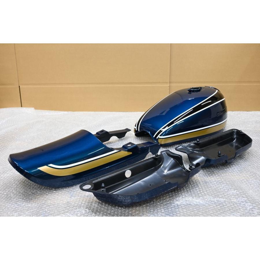 K-072 新品 Z1 Z2 750RS ロングピッチ 青玉虫 外装セット タンク 左右
