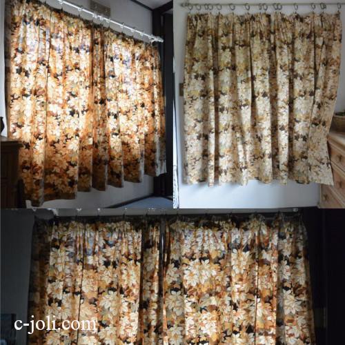 英国アンティーク】アンティークカーテン/ヴィンテージカーテン2枚