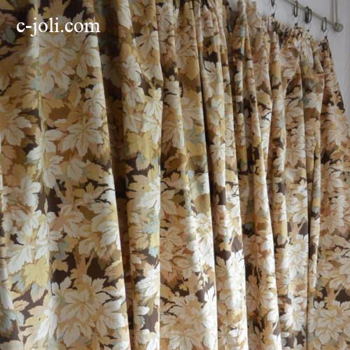 英国アンティーク】アンティークカーテン/ヴィンテージカーテン2枚