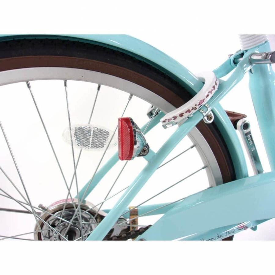22インチ 身長120〜135cm 子供用自転車 バレンタイン2（ミントブルー