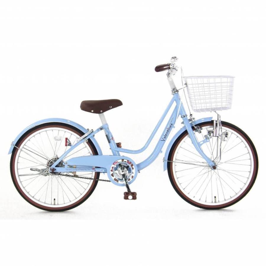 20インチ 身長115〜130cm 子供用自転車 バレンタイン2（サックスブルー