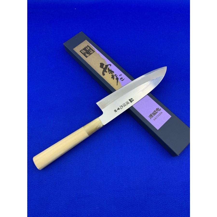 源昭忠 青ニ鋼 三徳包丁 165mm 本刃付け 右利き 左利き 両利き 福本作