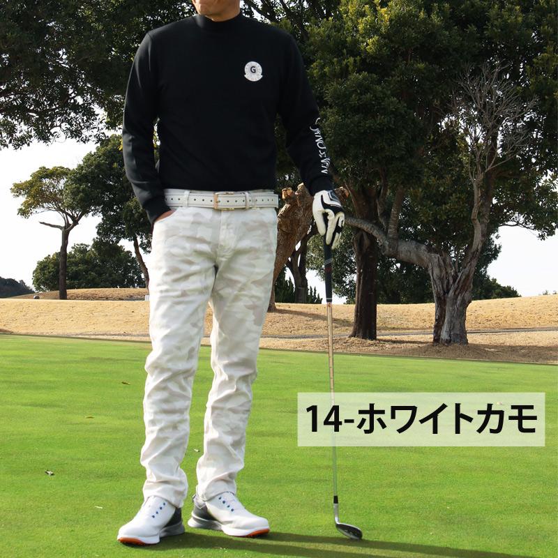 ゴルフパンツ メンズ ゴルフウェア カモフラ 迷彩柄 ストレッチ