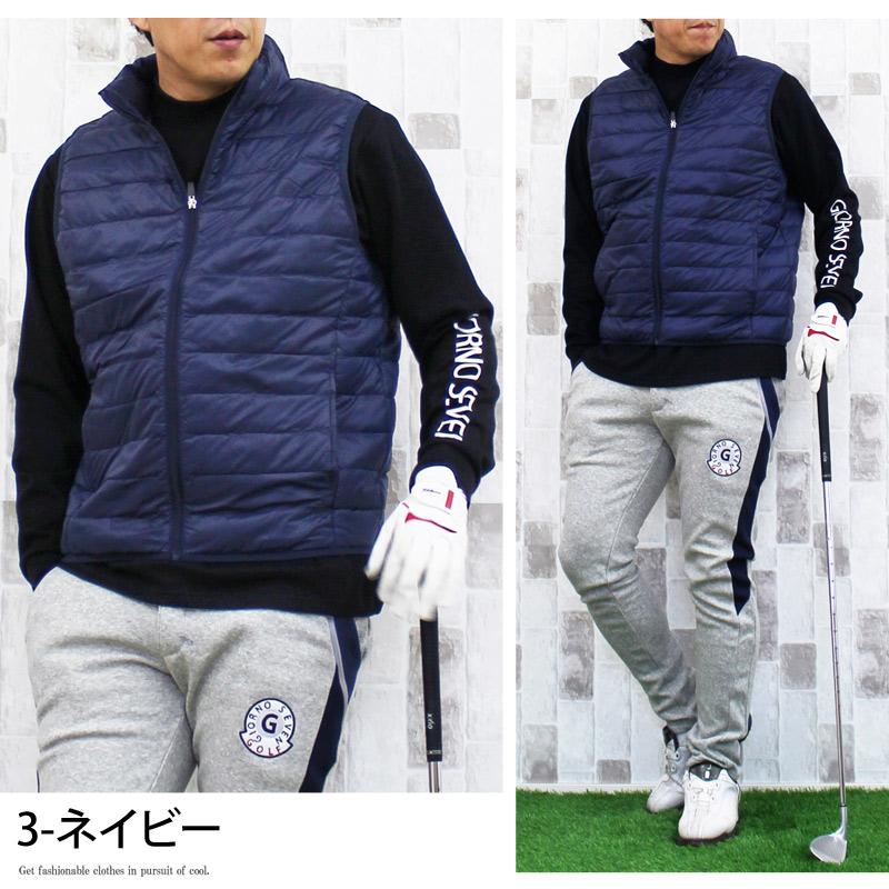 ゴルフ ダウンベスト メンズ ジャケット ゴルフウェア ナイロン 蓄熱